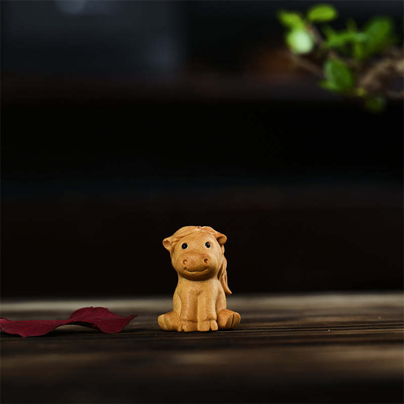 12 Chinese Zodiac Thuja Sutchuenensis Sandalwood Prosperity Mini Home Decoration