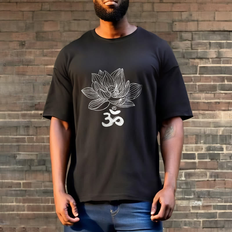 Om Lotus Sketch Cotton Tee T-shirt