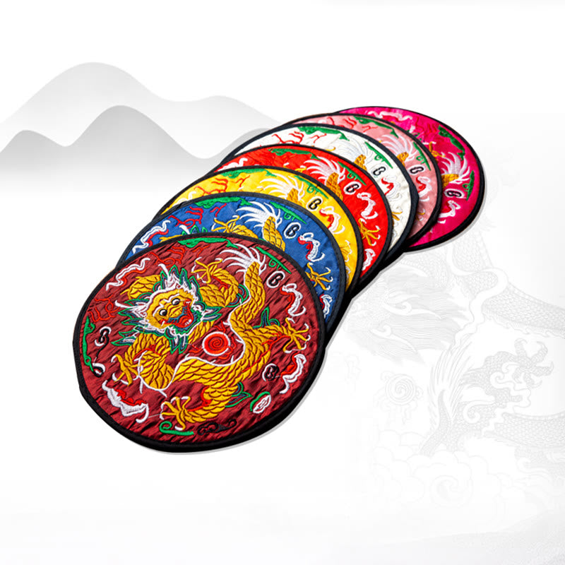 Dragon Embroidery Cup Mat Pad Tea Cup Coaster Kung Fu Tea Mat