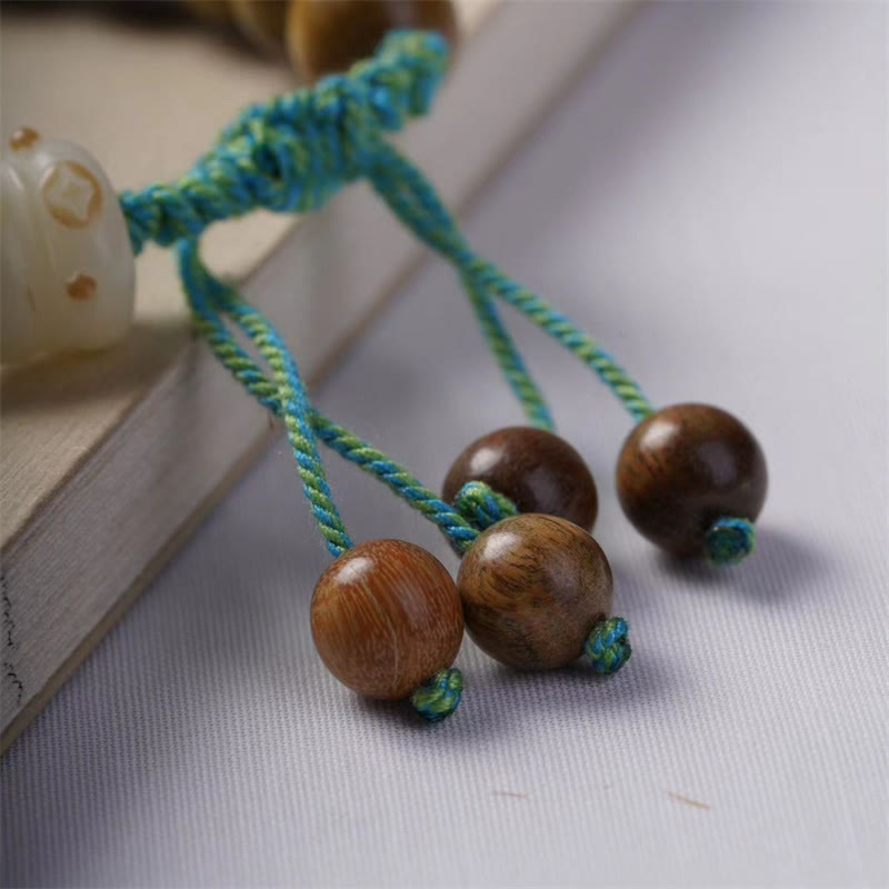 Green Sandalwood Bodhi Seed Lucky Cat Positive Bracelet