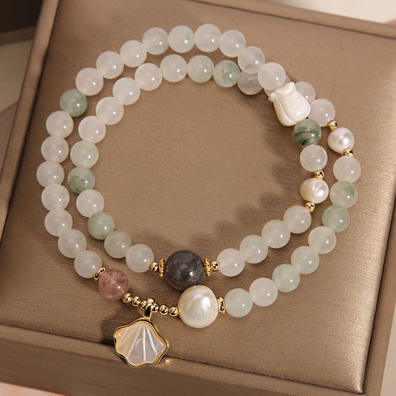 Double Layer Jade Shell Luck Bracelet