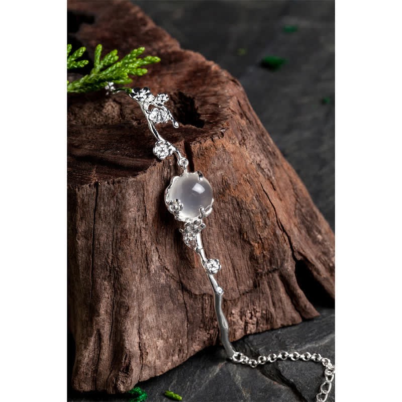 Plum Blossom Chalcedony Positive Bracelet