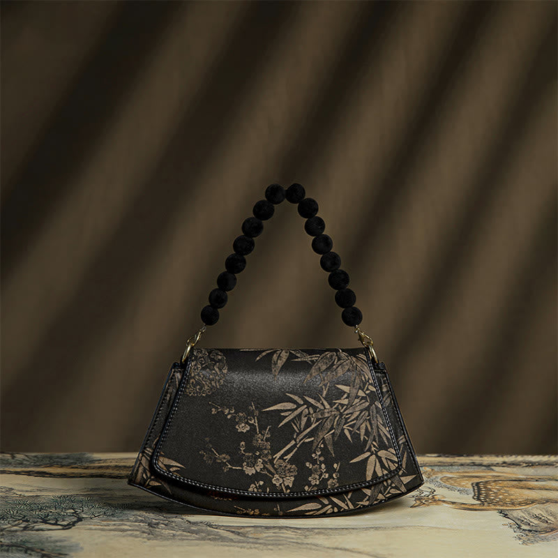 Plum Bamboo Bead Chain Xiangyunsha Silk Crossbody Bag Shoulder Bag