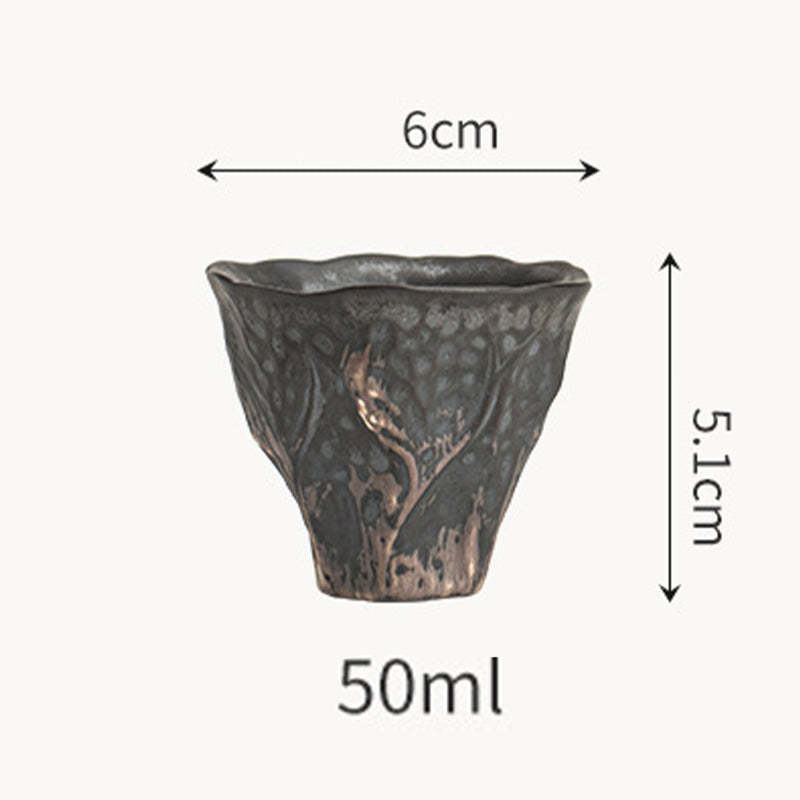 Lotus Flower Shape Zen Ceramic Teacup Kung Fu Tea Cup 50ml