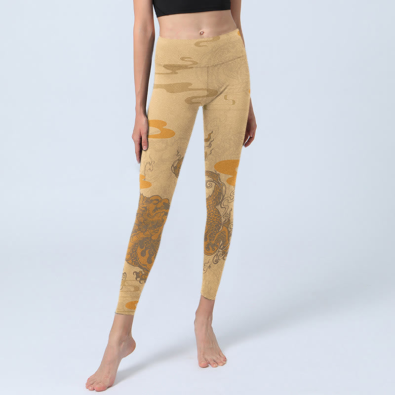 PiXiu Clouds Pattern Gym Leggings Women's Yoga Pants