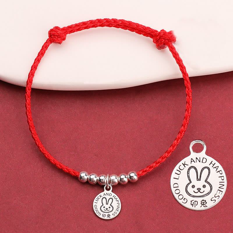 Chinese Zodiac Kid Red String 999 Sterling Silver Protection Bracelet
