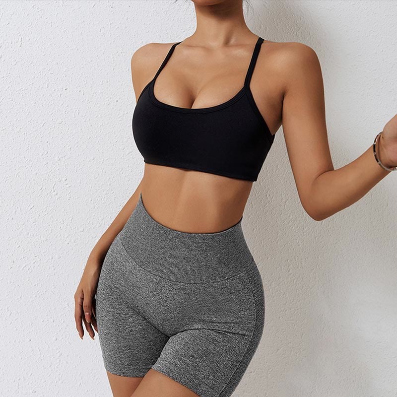 Women Seamless Sports Fitness High Waist Yoga Workout Shorts