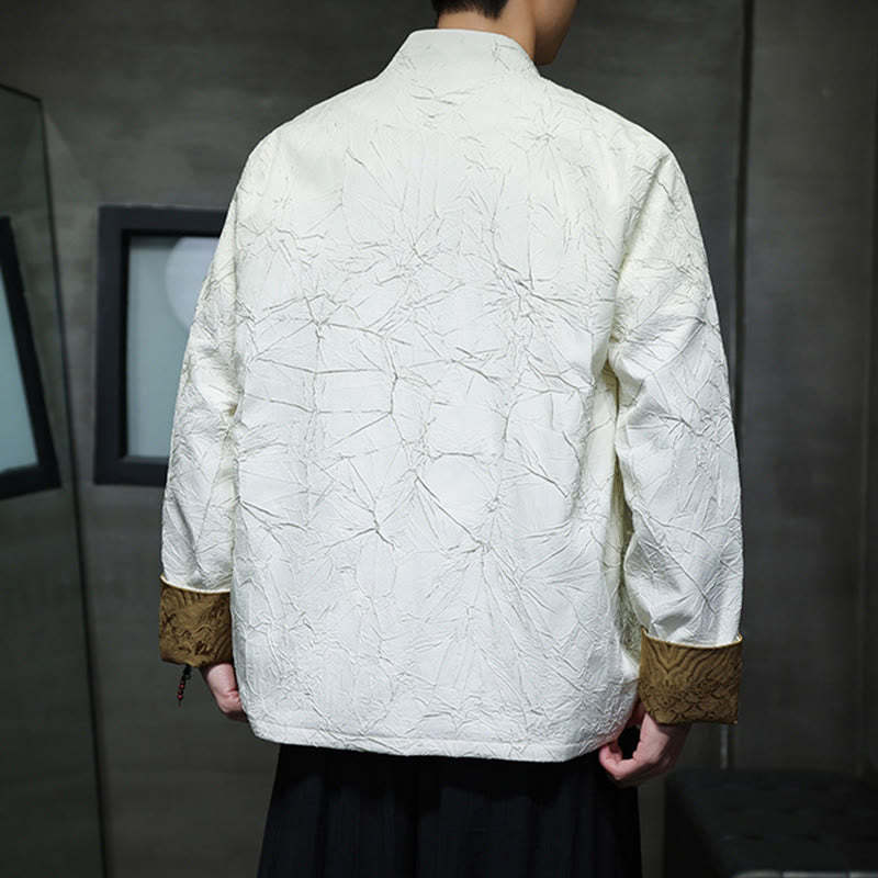 Tang Suit Casual Frog-button Long Sleeve Nylon Men's Jacket Shirt Clothing
