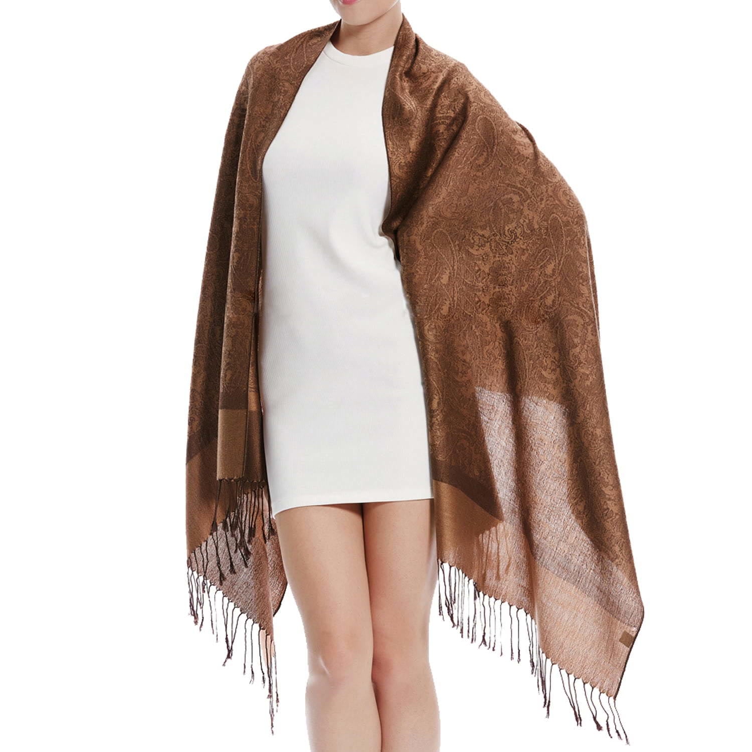 Tibetan Cashew Jacquard Tassels Shawl Spring Fall Winter Warm Cozy Scarf Wrap