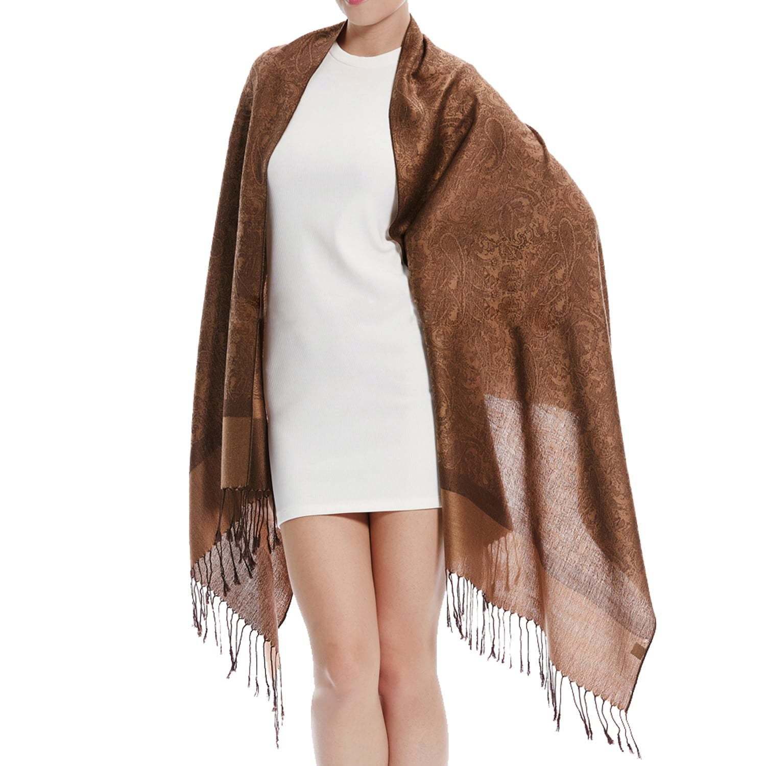 Tibetan Cashew Jacquard Tassels Shawl Spring Fall Winter Warm Cozy Scarf Wrap