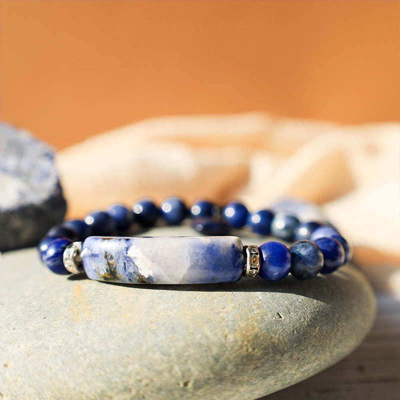 Natural Quartz Love Heart Healing Beads Bracelet