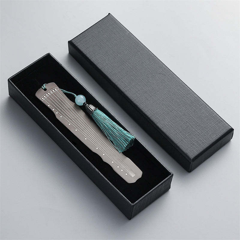Classical Musical Instruments Pipa Guzheng Guqin Ruan Metal Bookmarks Tassel With Gift Box