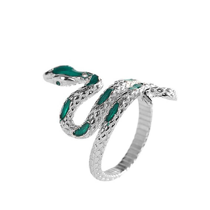 925 Sterling Silver Year Of The Snake Adjustable Blessing Ring