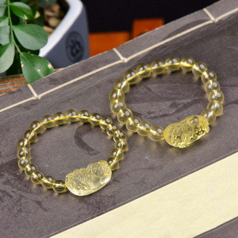 FengShui Citrine PiXiu Wealth Bracelet