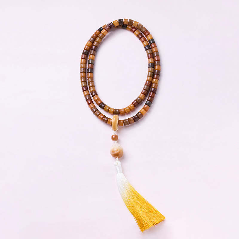 108 Mala Beads Bodhi Seed mystic zen Hand Lotus Engraved Harmony Bracelet