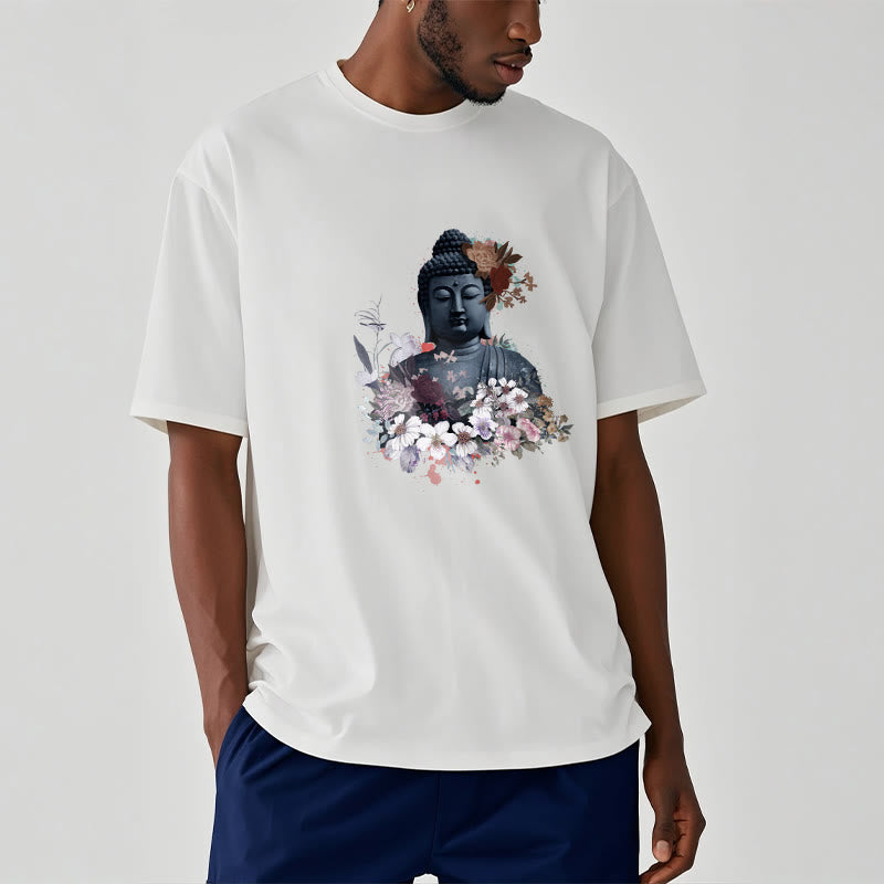 Colorful Flowers Surrounding mystic zen Pattern Tee T-shirt