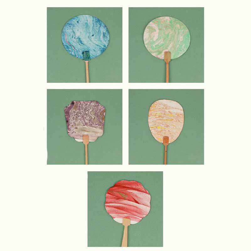 DIY Chinese Lacquer Fan Blank Painting Handheld Fan