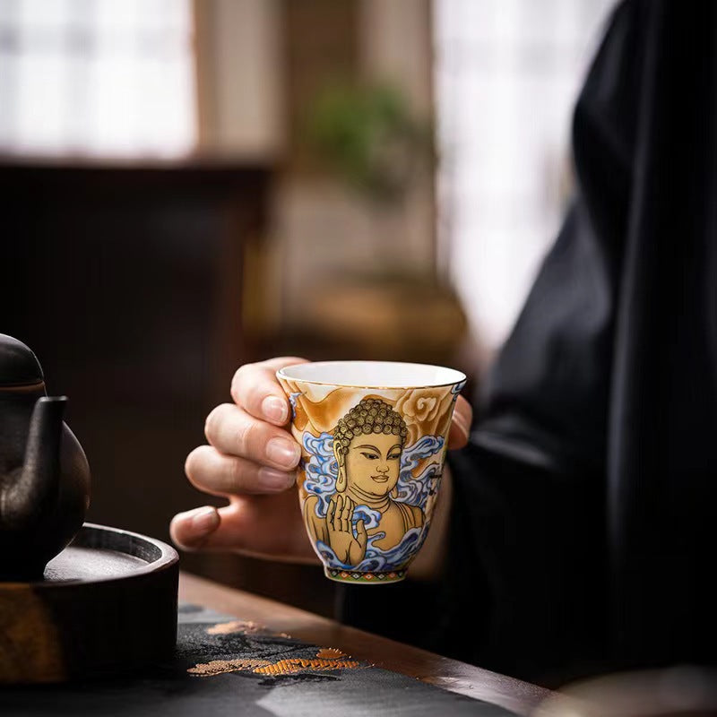 Dunhuang Color Flying Apsaras Teacup Kung Fu Tea Cup