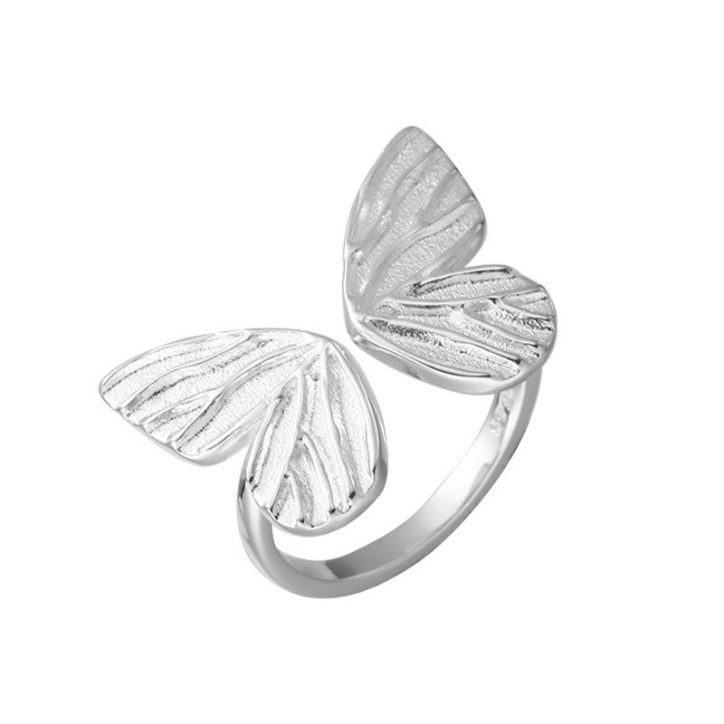 925 Sterling Silver Butterfly Love Freedom Ring