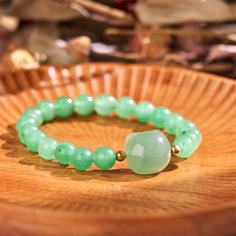 Bodhi Seed Jade Peace Buckle Luck Brooch