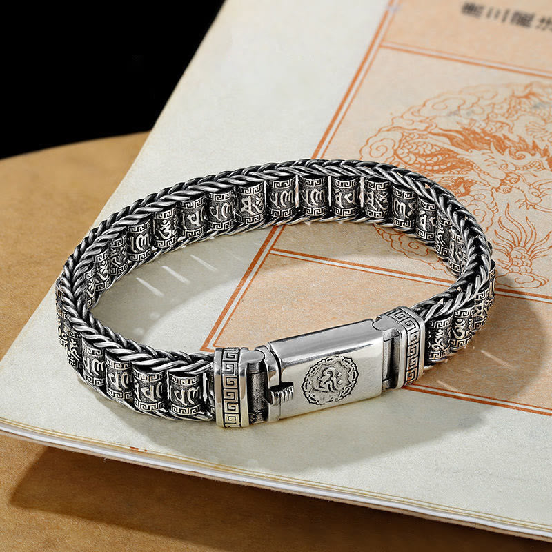 Tibetan Copper Prayer Wheel Om Mani Padme Hum Peace Metal Bracelet