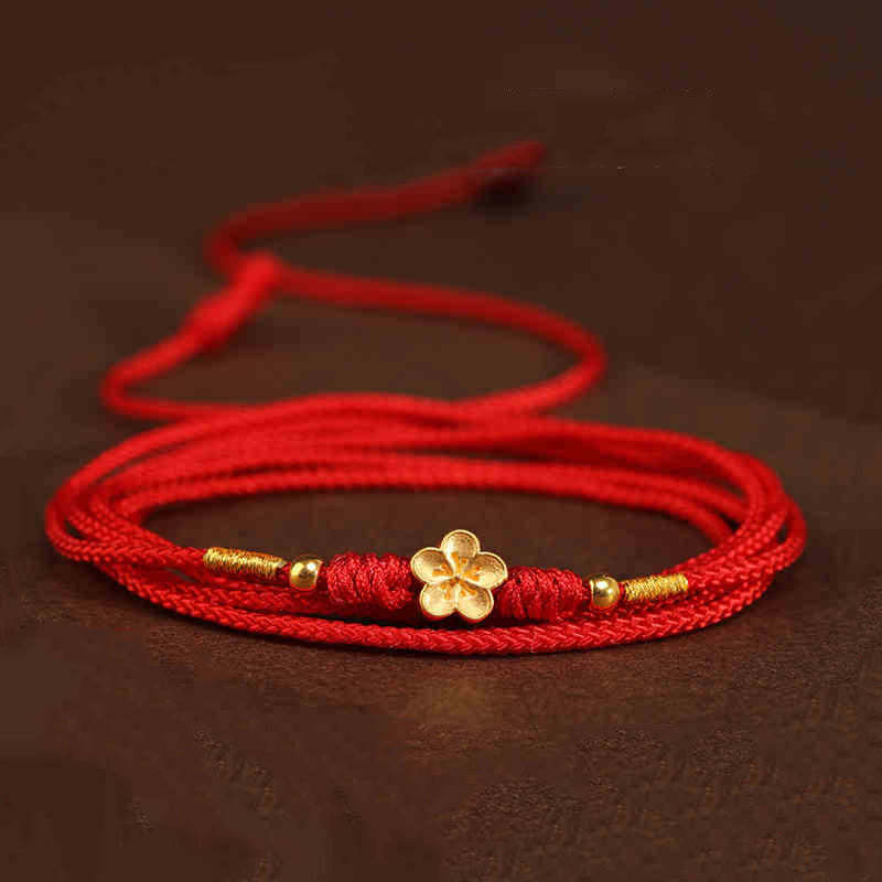 mystic zen Stone 999 Solid Gold Red String Belly Chain