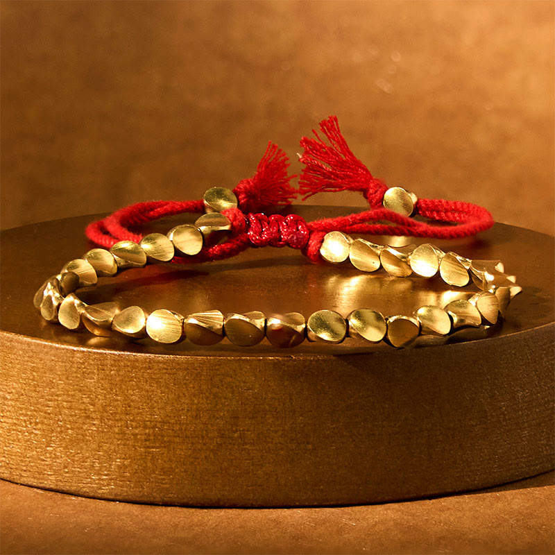 Tibetan Copper Beads Healing Luck Bracelet