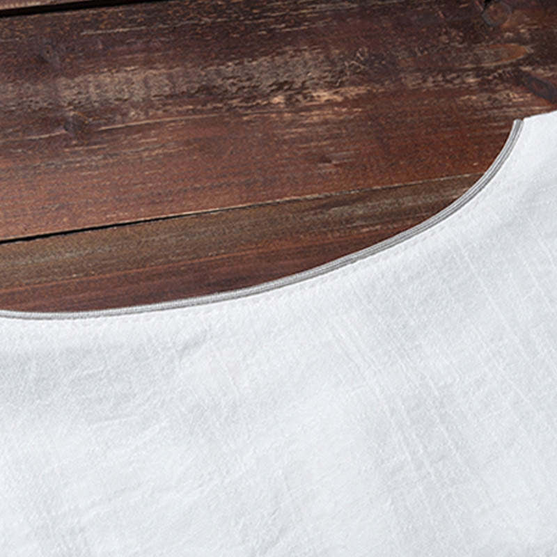 2Pcs Simple Design White Top Pants Meditation Yoga Zen Tai Chi Cotton Linen Clothing Women's Set