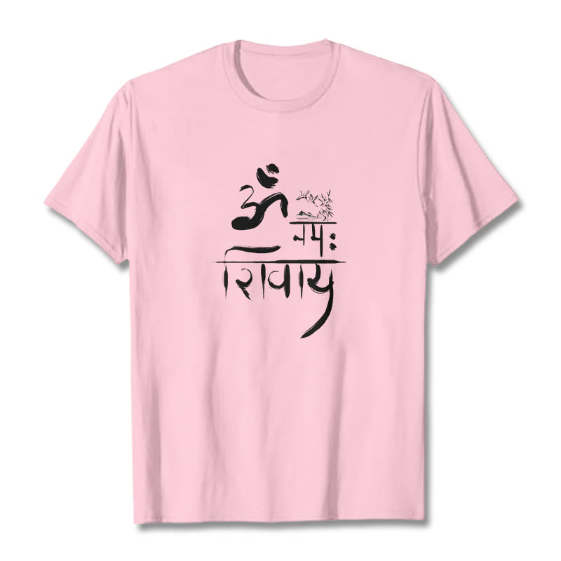 OM NAMAH SHIVAYA Crane Bamboo Cotton Tee T-shirt