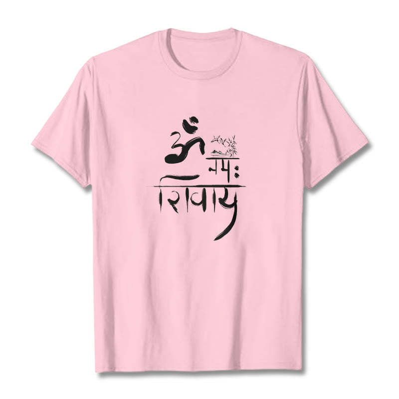 OM NAMAH SHIVAYA Crane Bamboo Cotton Tee T-shirt