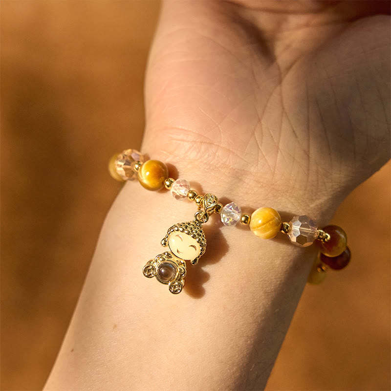Yellow Tiger Eye Meditation mystic zen Protection Bracelet