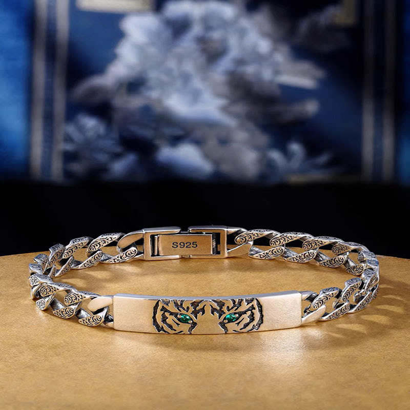 Tiger Tang Dynasty Flower Design Copper Luck Chain Bracelet