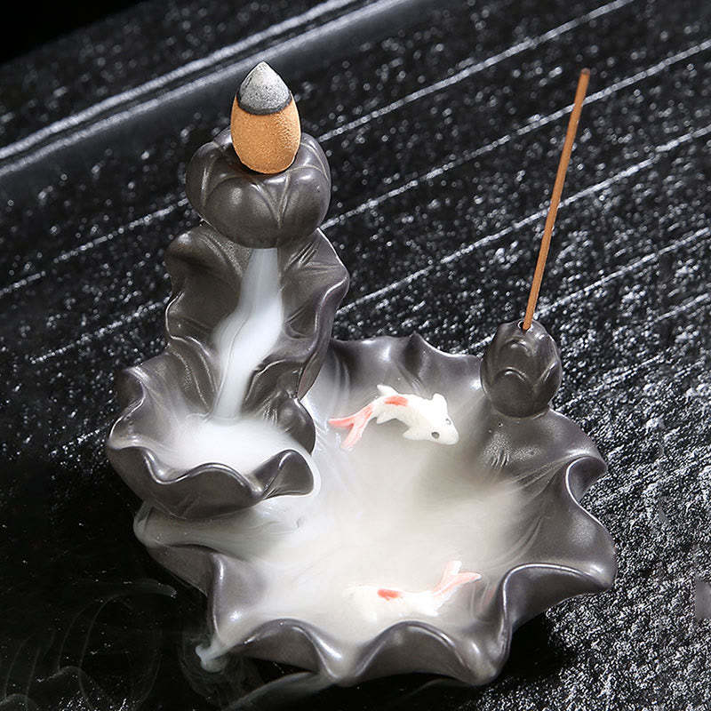 Koi Fish Lucky Incense Burner Decoration