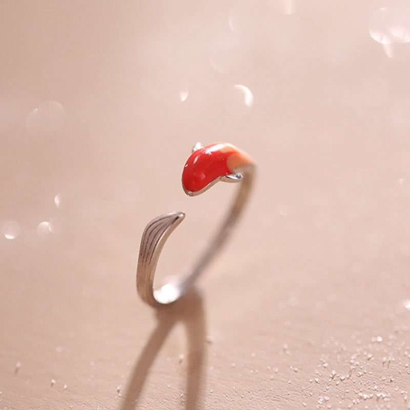 Koi Fish Copper Balance Luck Adjustable Ring