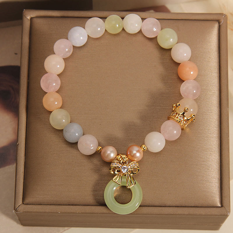 Morganite Peace Buckle Jade Confidence Bracelet