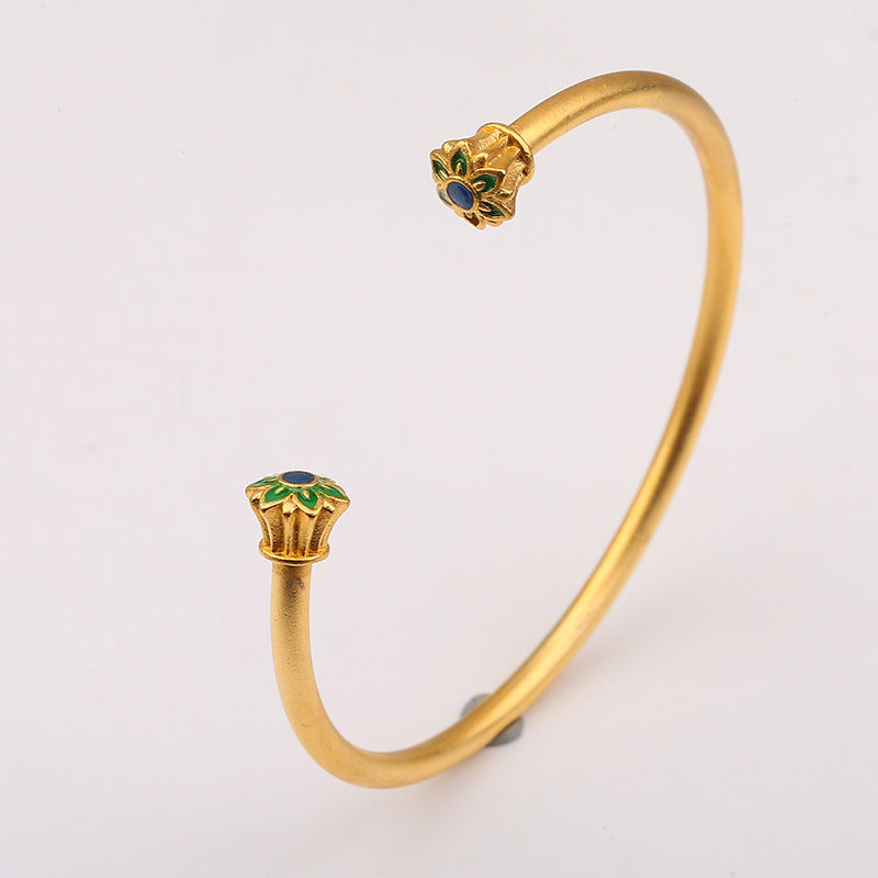 Lotus Flower Enlightenment Bracelet Bangle