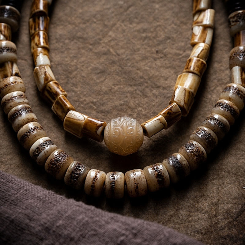 Tibetan Deer Bone Yak Bone Lucky Balance Bracelet