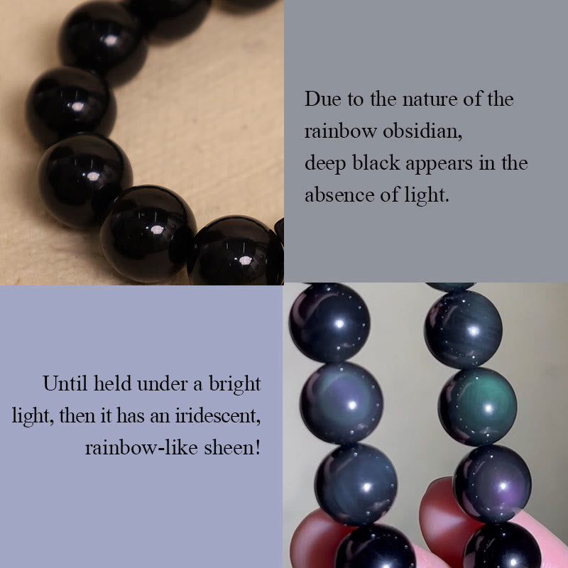 FengShui PiXiu Rainbow Obsidian Healing Bracelet