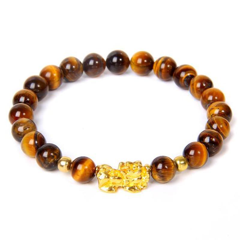 FengShui Lucky Pixiu Obsidian Wealth Bracelet