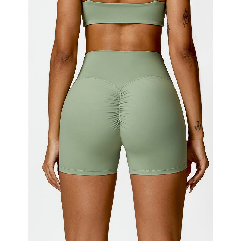 Gym Sports Yoga Backless Bra Crop Tank Top Shorts