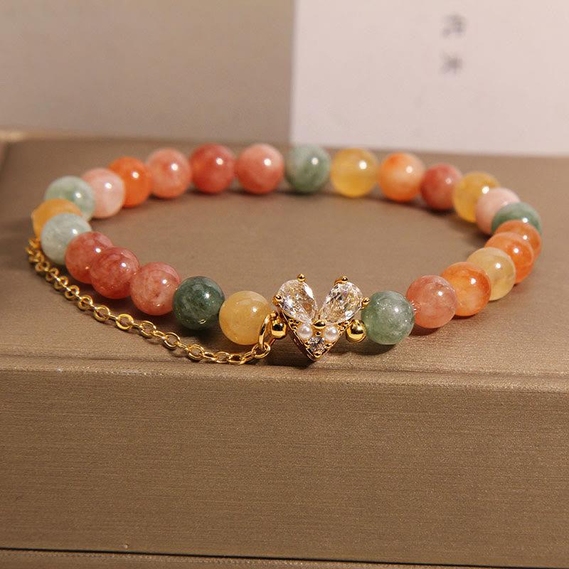 Citrine Green Crystal Prosperity Bracelet