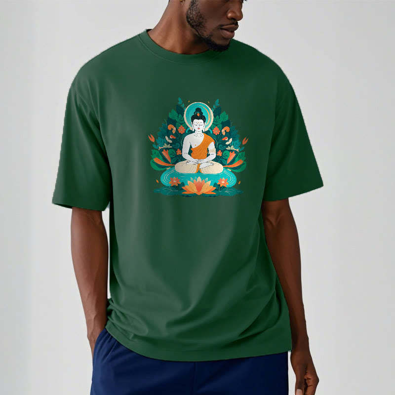 Flower Grass Lotus Bodhisattva Tee T-shirt