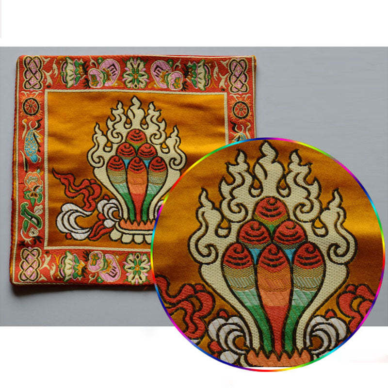 Prayer Altar Mat Healing Meditation Vajra Auspicious Symbols