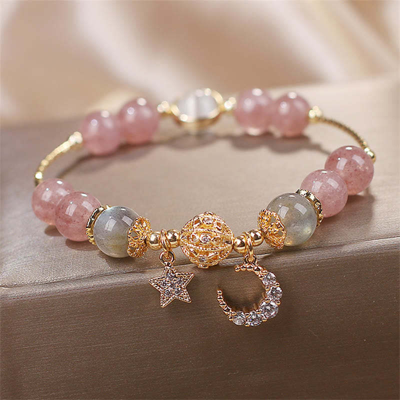 The Healing Positive Strawberry Quartz Bracelet