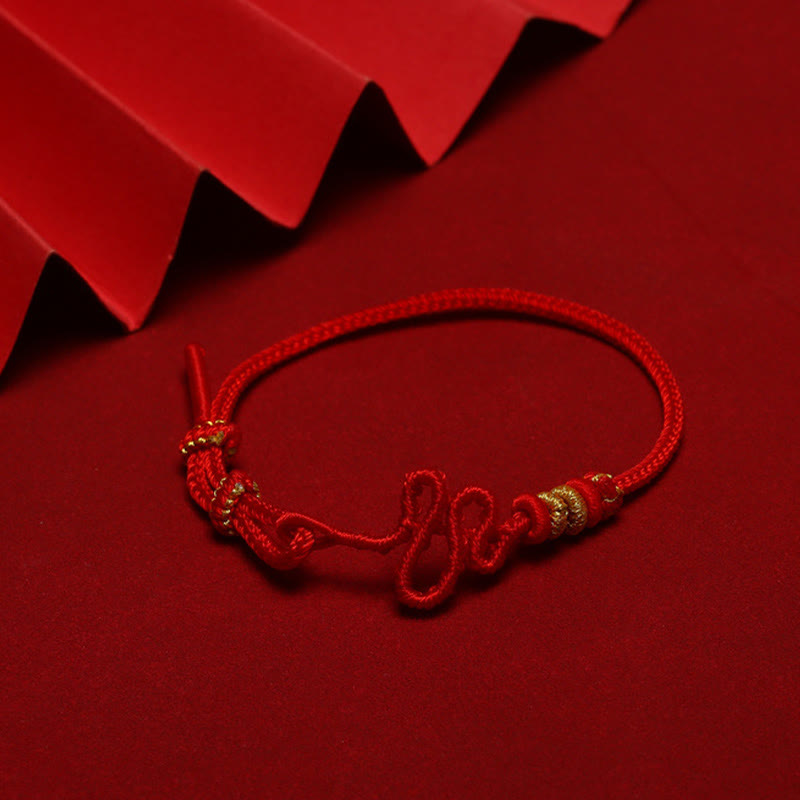 Red String Snake Knot Year Of The Snake Protection Braided Bracelet