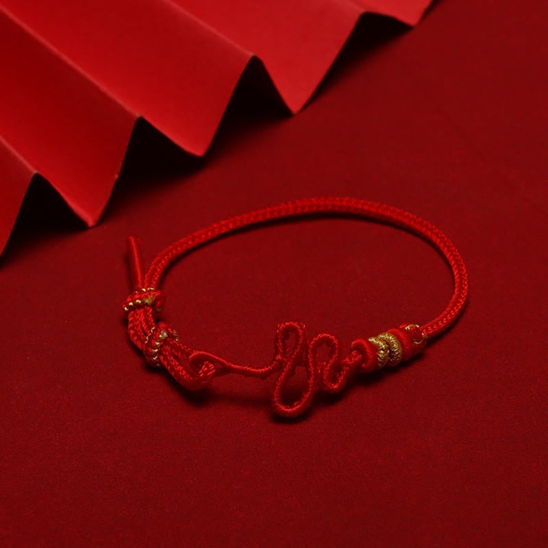 Red String Snake Knot Year Of The Snake Protection Braided Bracelet