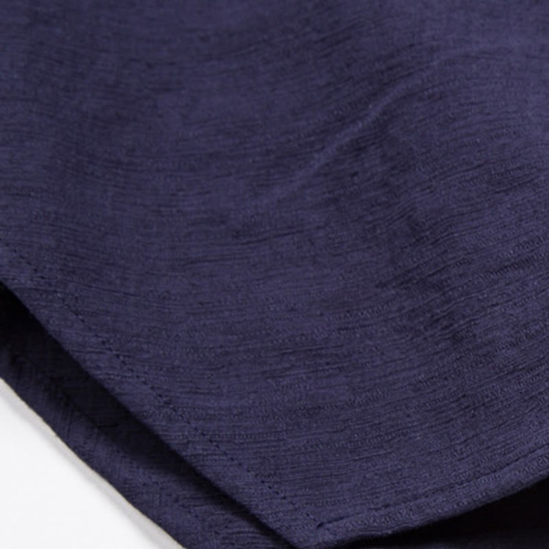 Men's Short Sleeve Shirt With Pocket V Neck Cardigan Comfort Cotton Linen Shirt