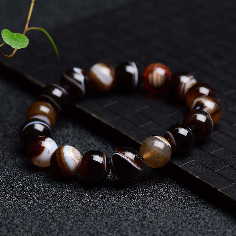 Tibetan Sardonyx Happiness Positive Bracelet