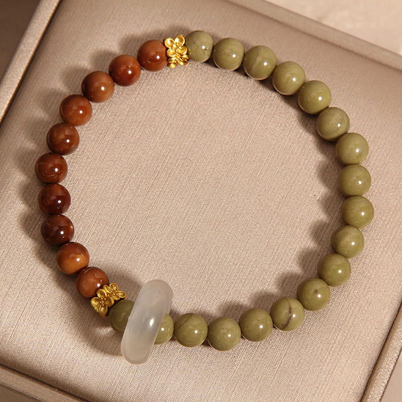 Natural Alashan Agate Kuka Seed Encourage Bracelet