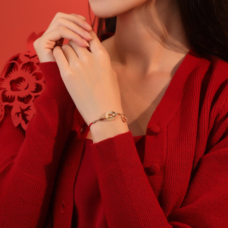 Red String 925 Sterling Silver Copper Coin Koi Fish Year Of The Snake Luck Bracelet